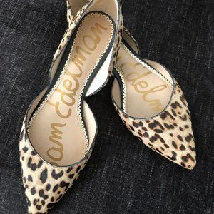 Sam Edleman Rodney Pointed Toe Leopard Print Flats